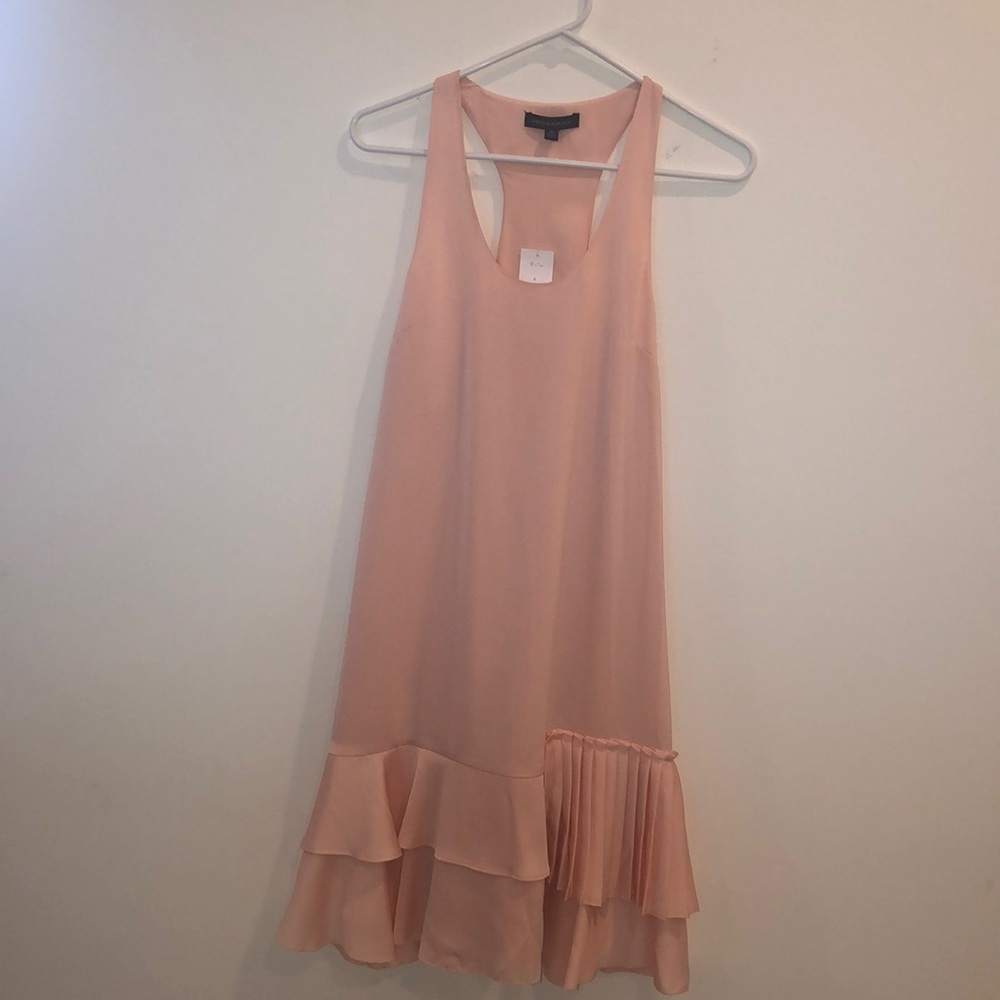 Light peach racerback, flapper style dress